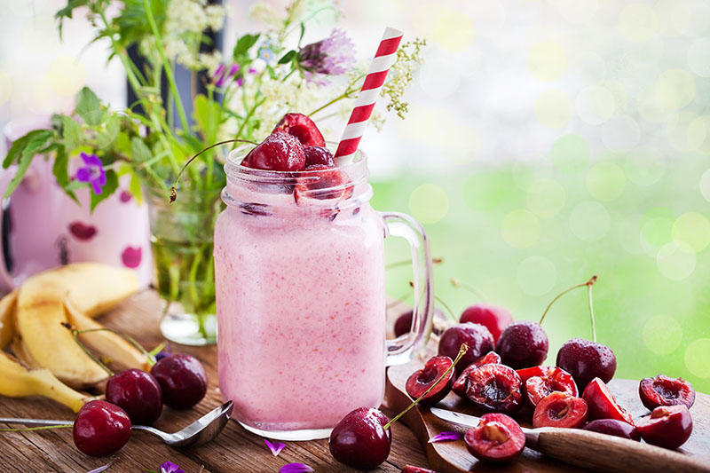 Homemade healthy berry smoothie image