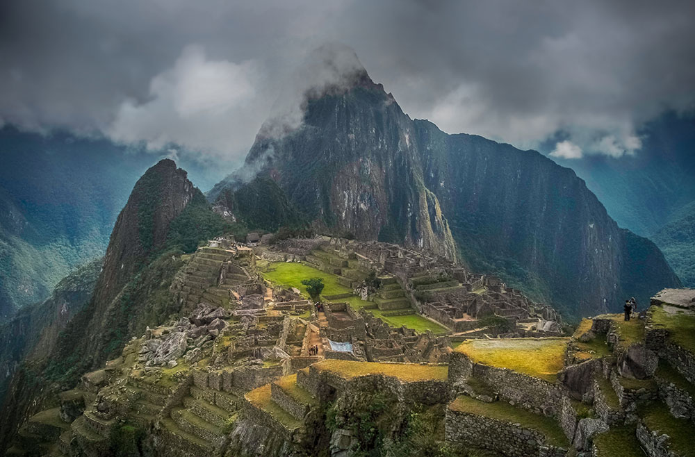 Ancient inca town of Machu Picchu Image