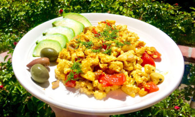 vegan breakfast tofu scrambled eggs image