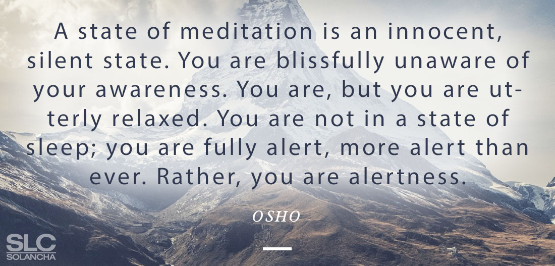 Osho meditation quote image