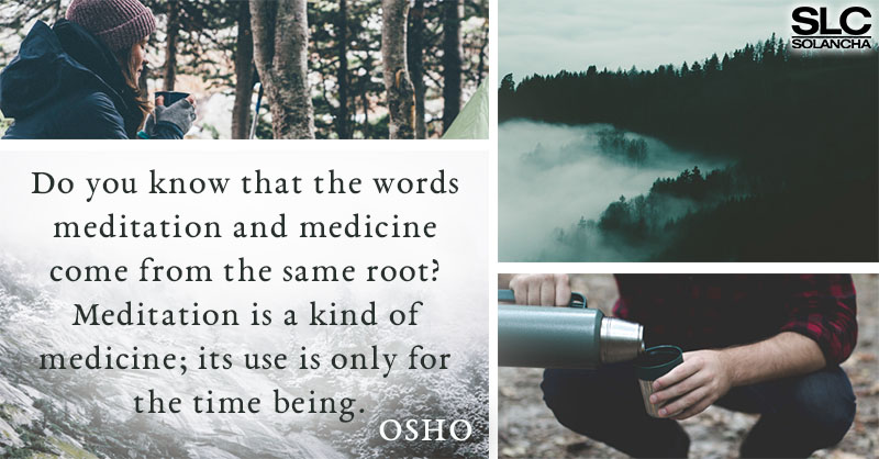 Osho quote medicine meditation image