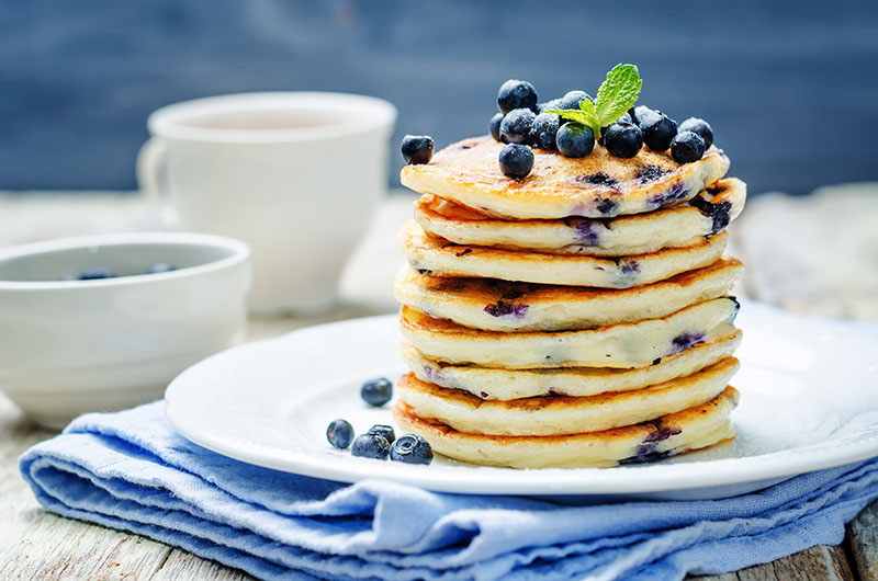 Blueberry Vegan Pancakes Image