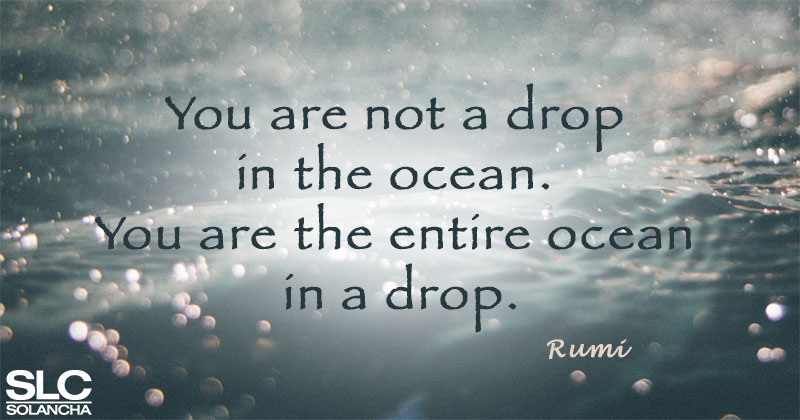 Rumi Quote On Ocean Image