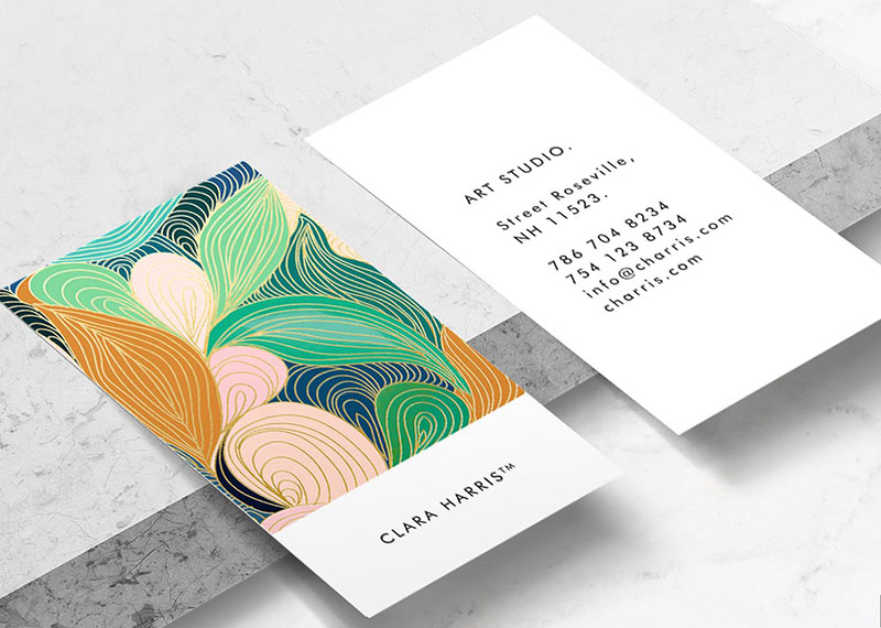 vertical business cards image