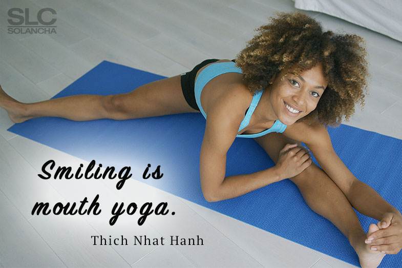 Yoga quote smiling image