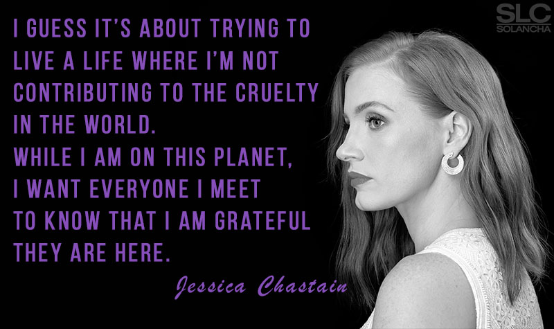 Vegan Quote Jessica Chastain Image