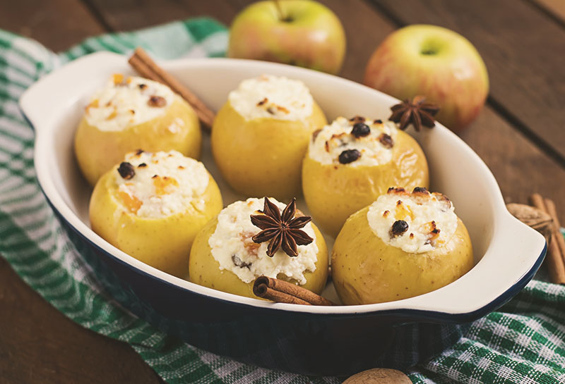 Baked Apples with Vegan Cheese Image