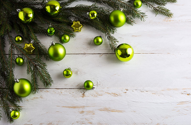 Green Feng Shui Christmas Tree Decorations Image