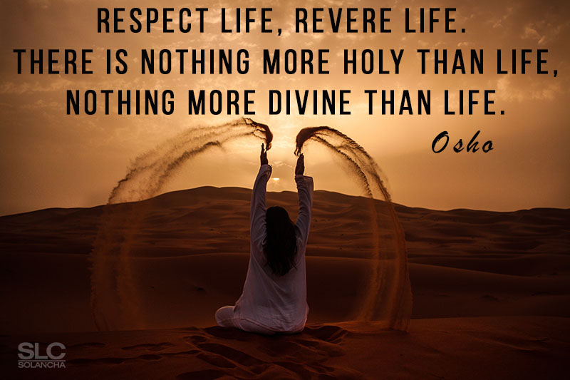 Osho Quote on Life And Respect Image