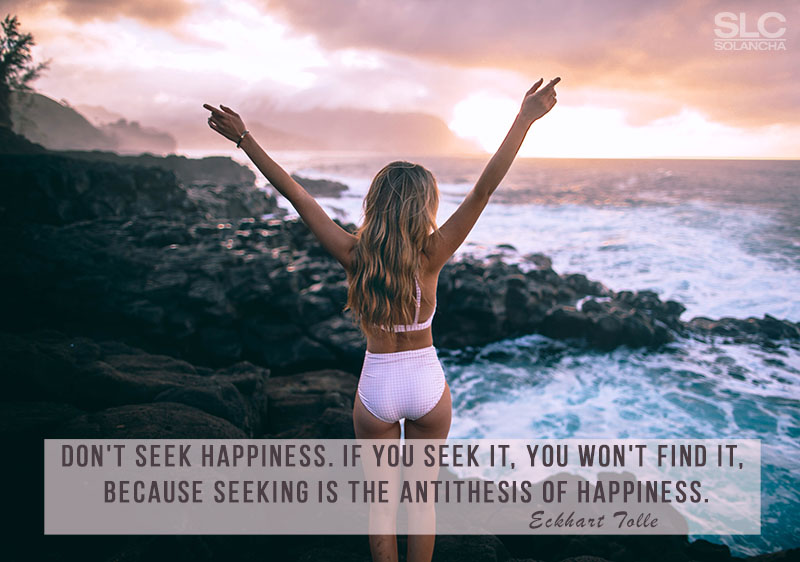 Eckhart Tolle Quote On Happiness Image