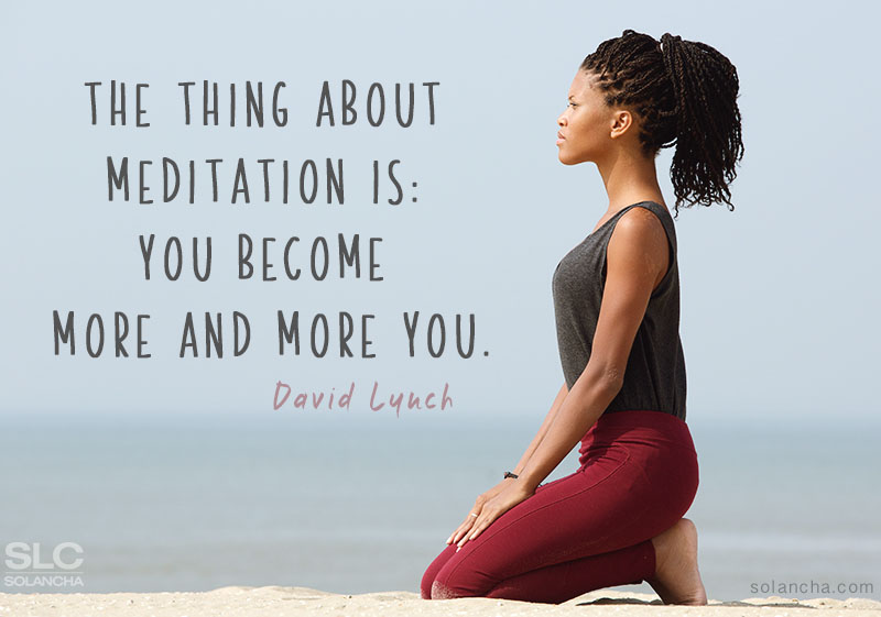 David Lynch quote on meditation image