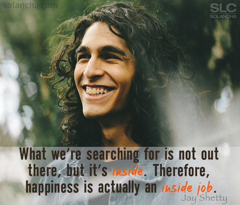 Inspirational quote about happiness image