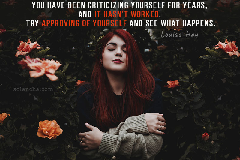 Louise Hay On Criticizing Yourself Image