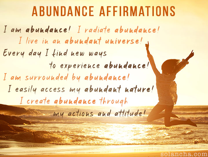 Abundance Affirmations List Image