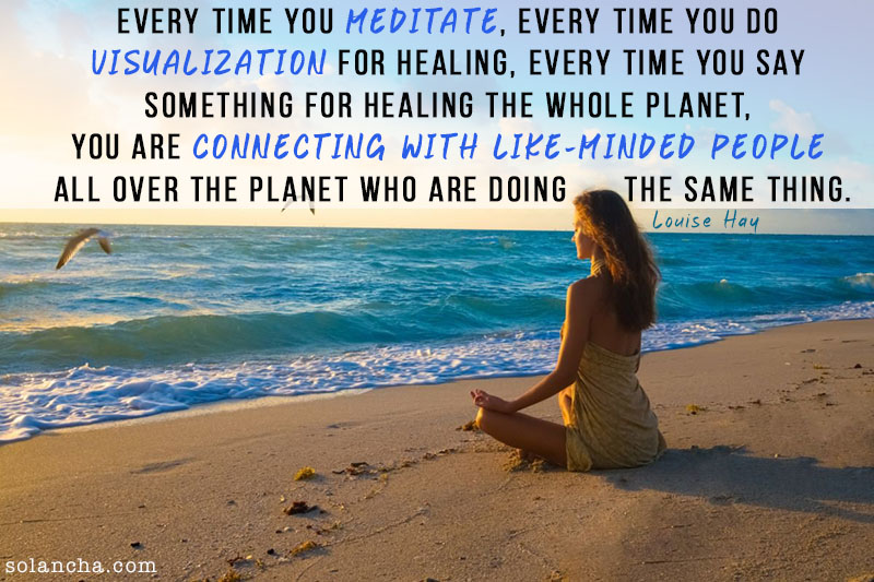 Louise Hay quote about meditation image