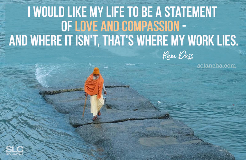 positive uplifting quote ram dass image