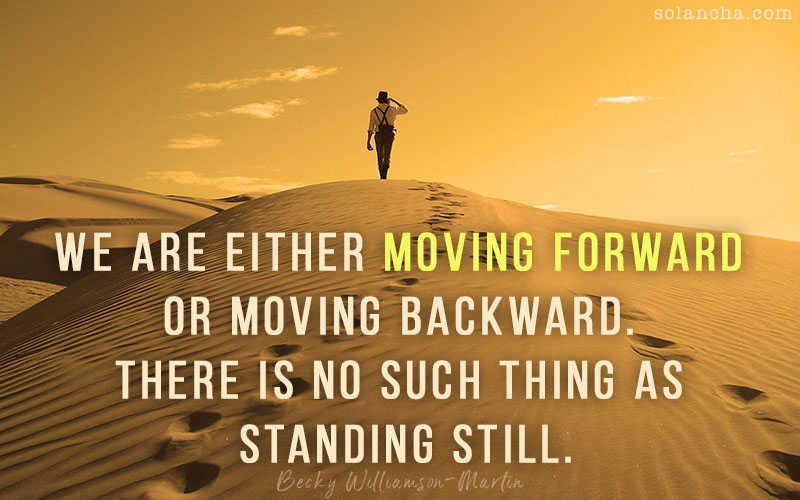quote about moving forward image