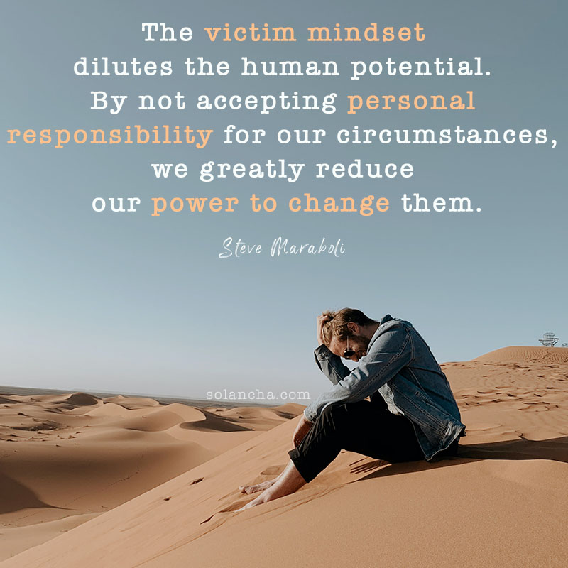 victim mindset quote image