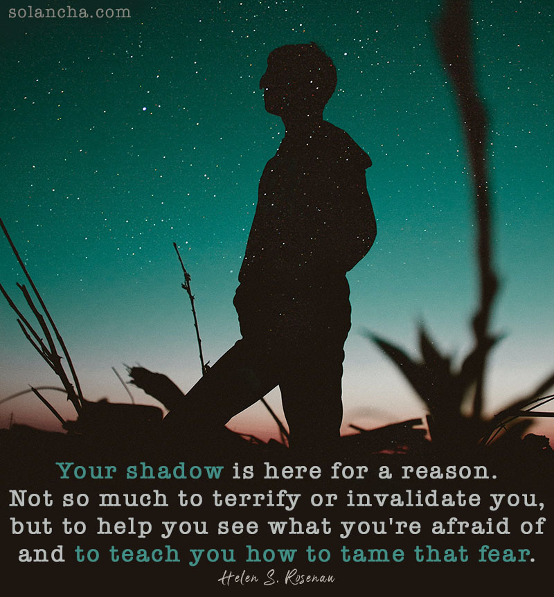 trip over your own shadow