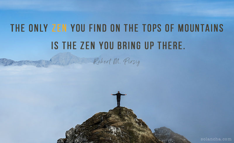 quote about zen journey image