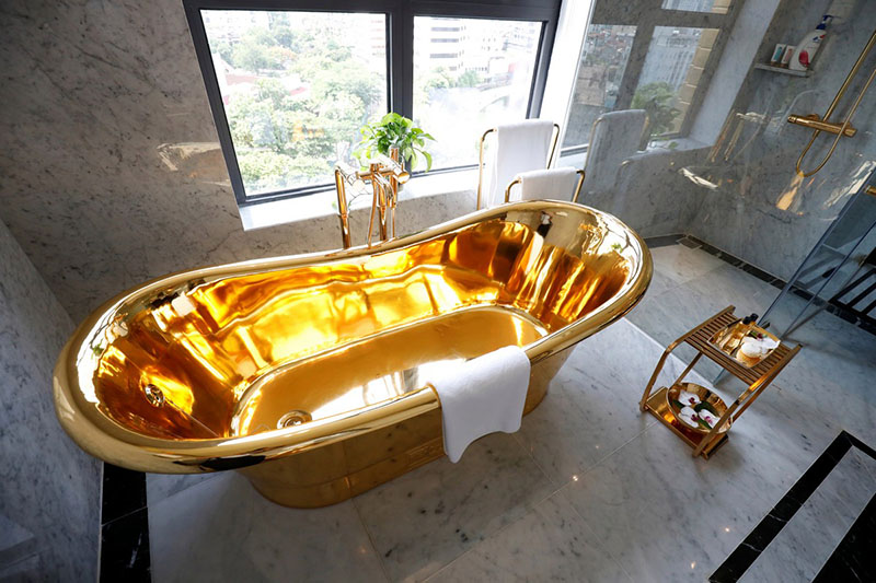 Golden Bathtub Image