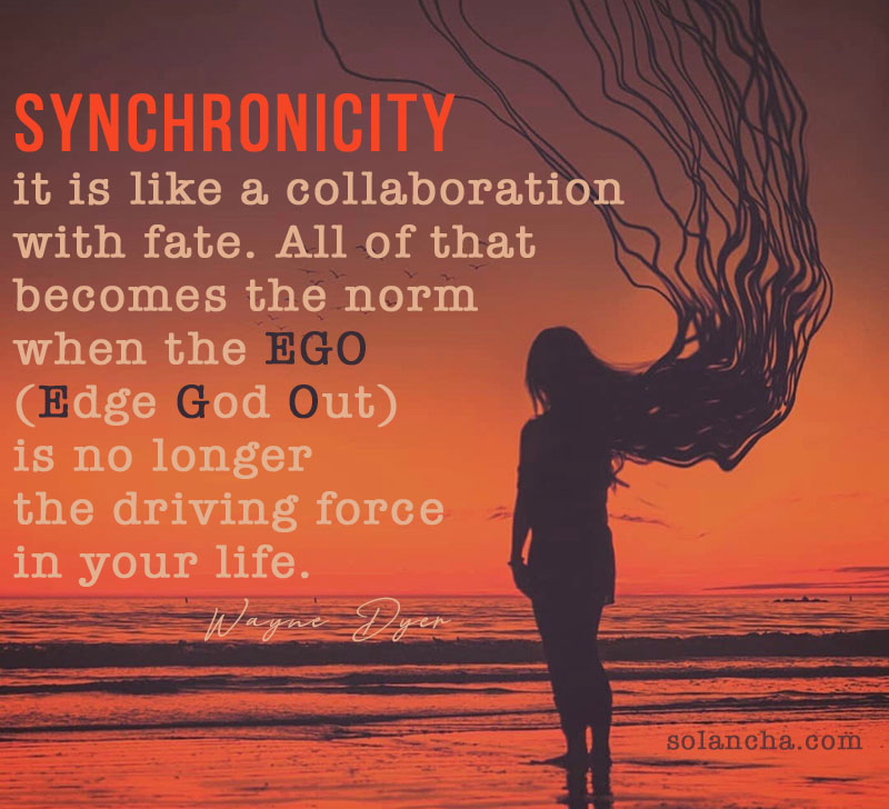 Wayne Dyer Quote About Magic of Synchronicity Image