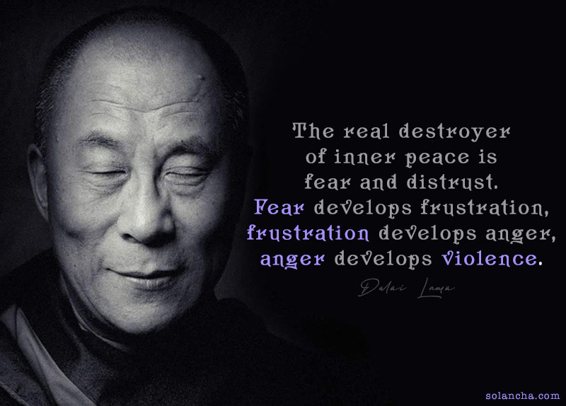 Dalai Lama Quote on Violence Image