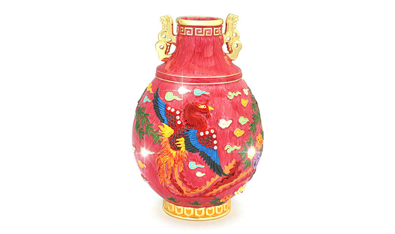 Crimson Phoenix Vase Image