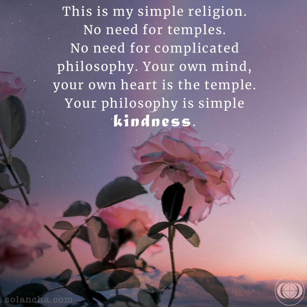 kindness quote dalai lama image