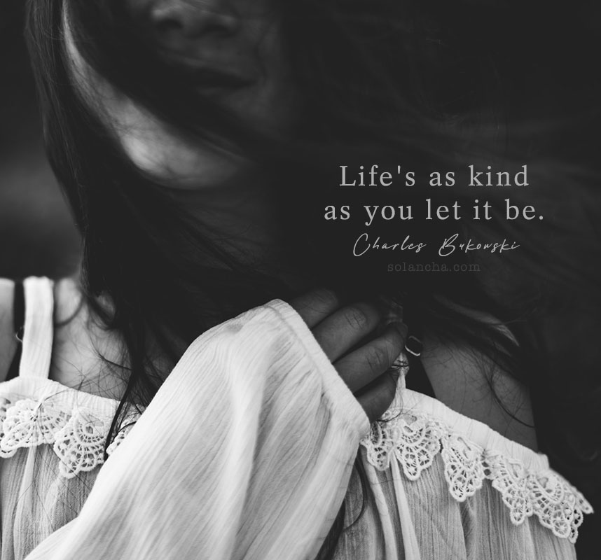 life is kind quote image