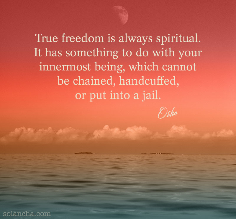 Osho Quote on True Freedom Image