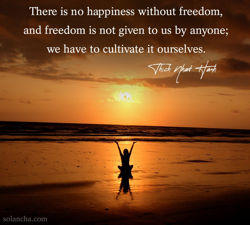 Thich Nhat Hanh on happiness image