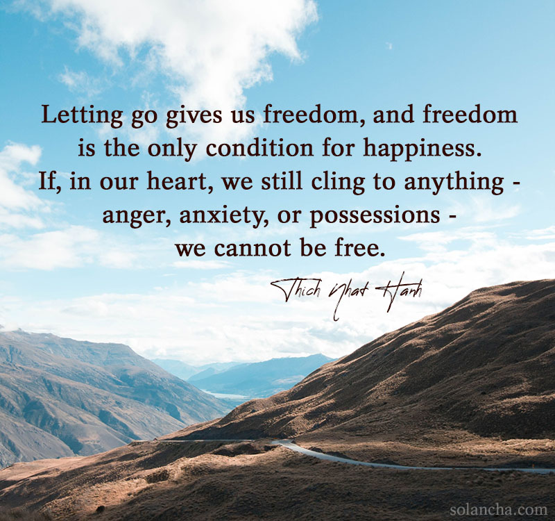 Thich Nhat Hanh on letting go and happiness image