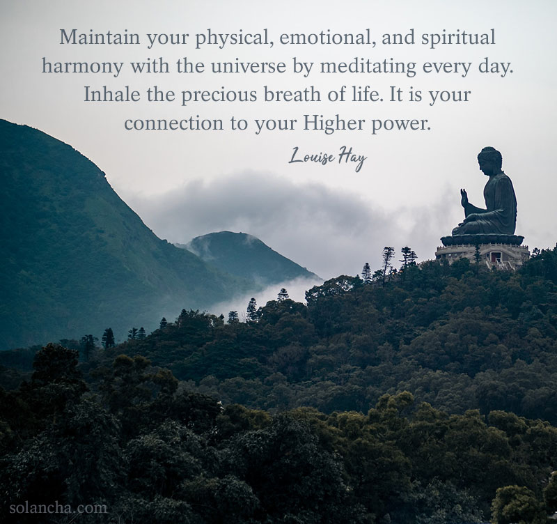 Louise Hay quote on meditation Image