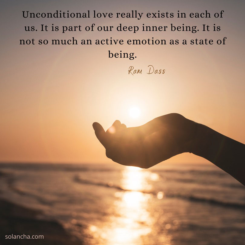 Ram Dass Quote on Unconditional Love Image