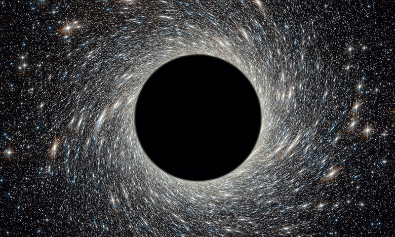 black hole hologram image