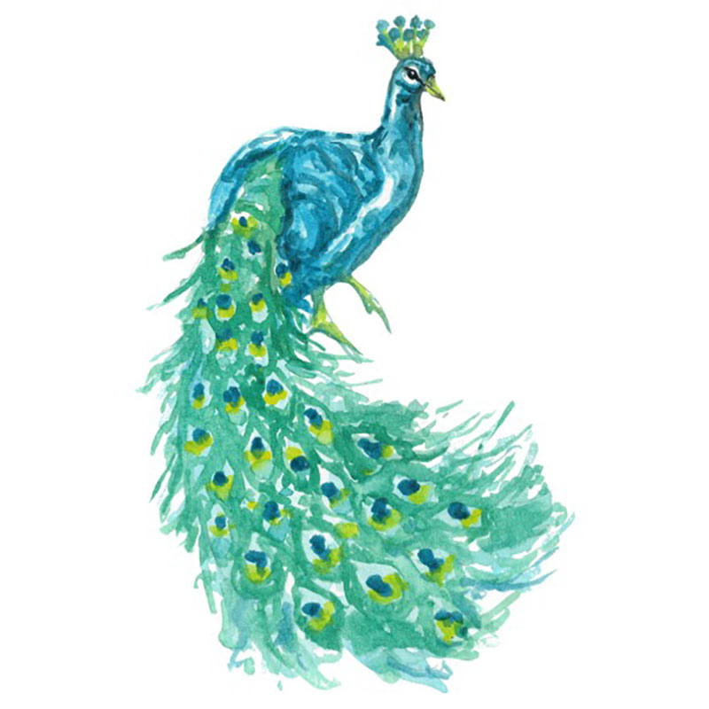 peacock totem image
